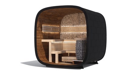 Round cube MINI sauna webshop